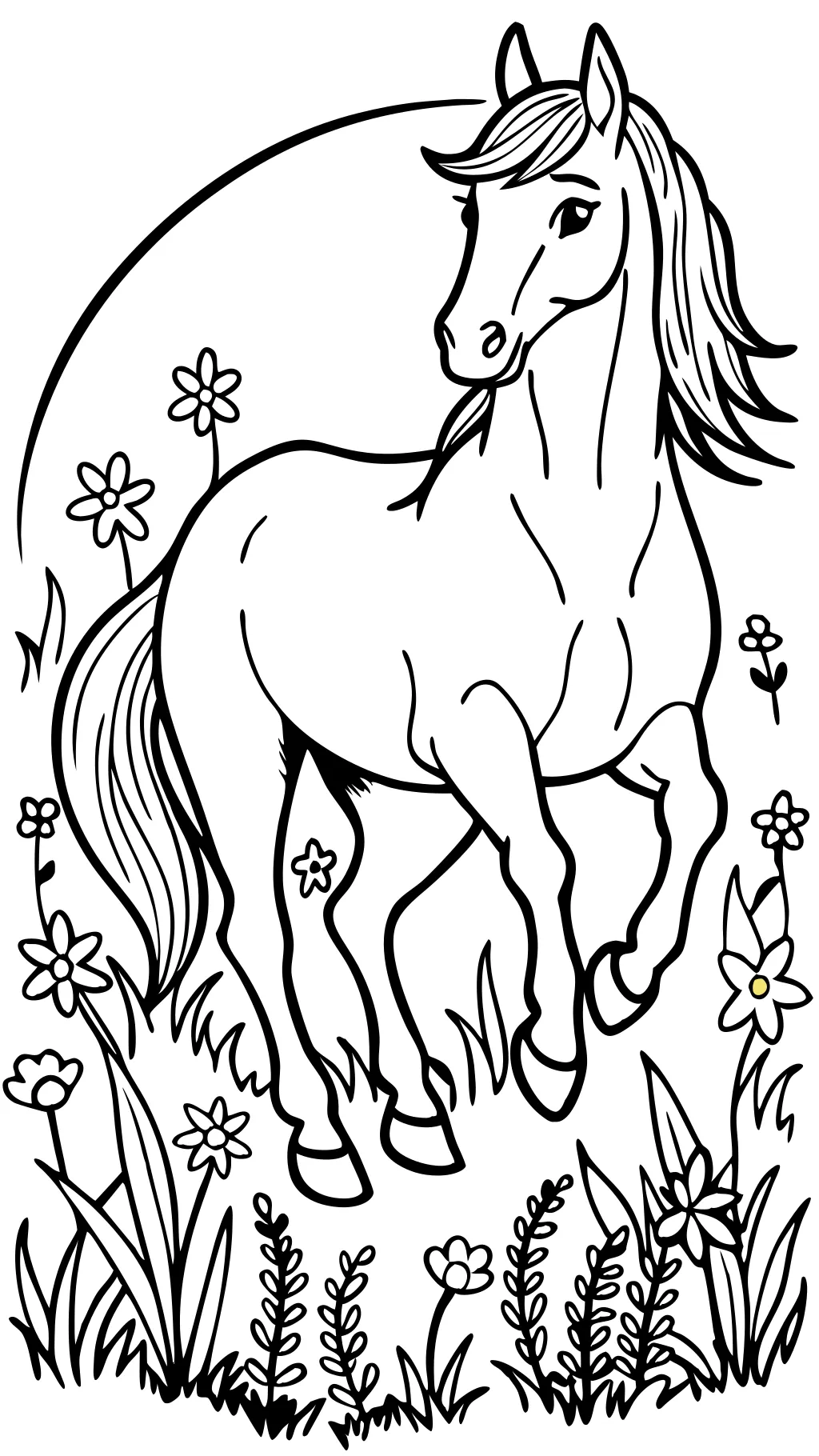 adult horse coloring page